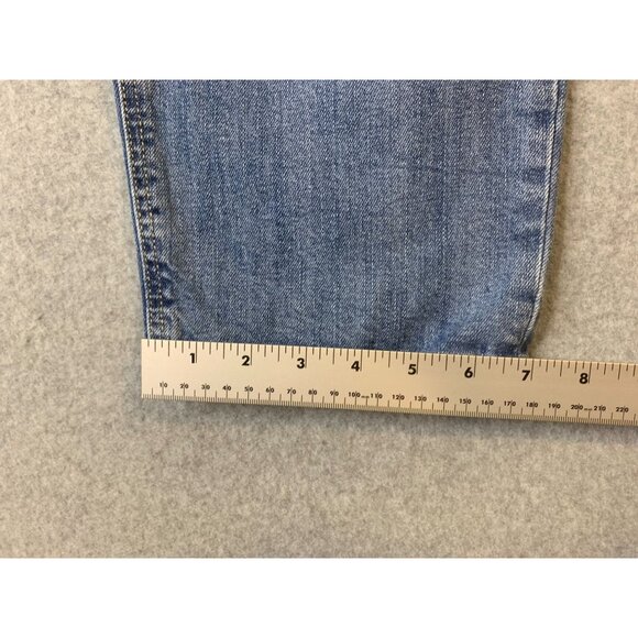 Old Navy Womens Siz 16 Mid Rise Jeans Busted Knee Boyfriend Blue Denim - Picture 4 of 7